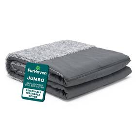 Furhaven Cvr-44541087 Replacement Dog Bed Cover Two-tone Faux Fur And Suede L Shaped Chaise