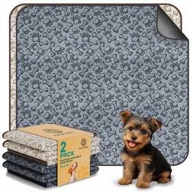 Furry Frolics 198715183573 Large Washable Dog Pee Pads 48x48 - Waterproof Reusable Puppy Training