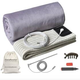 Gaiarestor 774882321279 Grounding Blanket 80 Inch X60 Purple Indoor&outdoor Cotton Blend With Silver