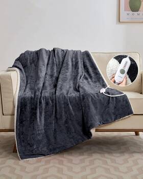 354s59cl-cavc Garveehome Fww-phk Heated Throw Blanket Electric Velvet Soft Cozy Hea