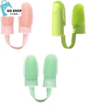 Go Shop 2 Gain 313040061031 Pet Finger Toothbrush Kit Gentle Dental Care For Cats And Dogs - 4-pack