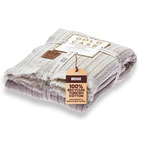 Gold Case Home Collection 683962340708 Throw Blanket For Couch 100% Recycled Turkish Cotton Blankets
