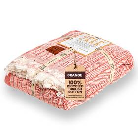 Gold Case Home Collection 683962341354 Throw Blanket For Couch 100% Recycled Turkish Cotton Blankets