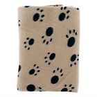 Gr177-tan Kole Fleece Paw Print Pet Blanket Light Tan 638827057398