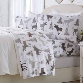 Great Bay Home 192020041597 Extra Soft Velvet Plush Full Micro Fleece Sheet Set Deluxe M
