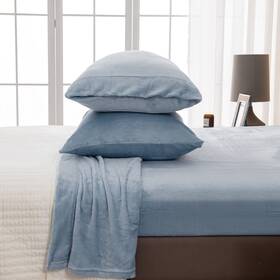 Ec200517 Great Bay Home Extra Soft Velvet Plush Queen Micro Fleece Sheet Set Deluxe