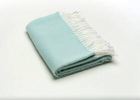 Green Woven Acrylic Herringbone Plush Reversable Throw 606114636397