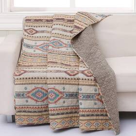 Gl-1904cthr Greenland Home Fashions Barefoot Bungalow Phoenix Throw Blanket 50x60-inch Tan