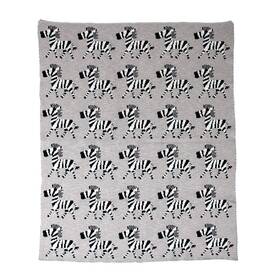 Grey Lots Zebras Woven Knitted Baby Blanket 608219160302 Of