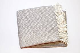 Grey White Dreamy Soft Herringbone Throw Blanket 606114596356 And