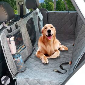 Czd-u-02 Hanjo Pets Car Dog Cover Back Seat - Hammock For Dogs Waterproof Cove