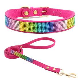 B092vcx5qp Haoyueer Cute Dazzling Sparkling Elegant Fancy Soft Suede Leather Bling Rhinesto