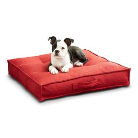 Azdb800s-scarlet Happy Hounds Milo Square Tufted Pillow Dog Bed Scarlet Small 24 Inch X