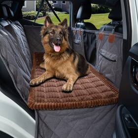 Hapy-10bgbpnt Hapyfost Dog Bed For Car Back Seat Non-slip Backseat Pet Mat Travel Soft