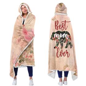Kosobfoa03 Harunami Mama Bear Wearable Blanket Hoodie For Mom - Robe Cool Birthday Gifts F