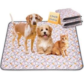 Linerscc01 Holierhigh 2 Pack Reusable Cage Liners 36 Inch X 47 Washable Pee Pads For Guinea Pigs Dog