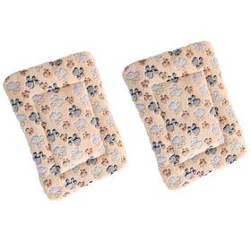 Homereign 761882443681 2 Pcs Pet Bed Mats. Ultra Soft Dog/cat With Cute Prints. Reversible
