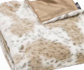 Homeroots Home Decor 512822836041 Brown And White Faux Fur Ombre Plush Throw