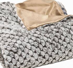 Homeroots Home Decor 512822836065 Brown Faux Fur Ombre Plush Throw