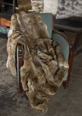 Homeroots Home Decor 512839594231 2 Inch X 50 60 100 Natural Rabbit Fur Hazelnut Throw Blanket