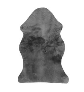 Homeroots Home Decor 606114685982 Charcoal Plain Weave Faux Fur Solid Color Throw