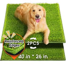 Hompet 060836293590 Artificial Dog Grass Pad For Dogs 40 Inch X26 Easy To Clean With Drainag