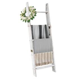 Honest Outfitters Ho20200512bl Blanket Ladders For The Living Room 5-tier Holder Wall-leani
