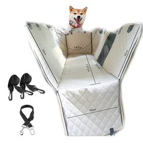 Honimered 016521470431 Dog Shaped Car Seat Cover With Rear Mesh Window Waterproof Anti-skid A