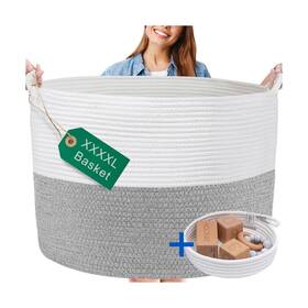 125l Huddle Supply Co 060572780231 Xxxxl Washable Jumbo Extra Large Blanket Basket Woven Decorative Cotton