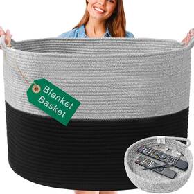 125l Huddle Supply Co 060572780309 Xxxxl Washable Extra Large Durable Soft Blanket Basket Woven Decorative