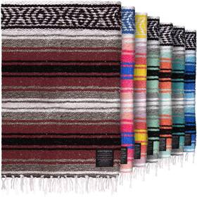 Hydration Nation 093674193093 Authentic Large Handwoven Mexican Blanket - Soft Yoga- Durable Serape- Lightw