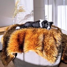 Ihappydog 753287315731 Waterproof Faux Fur Dog Blanket Plush Throw For Sleeping And Comfort Couch