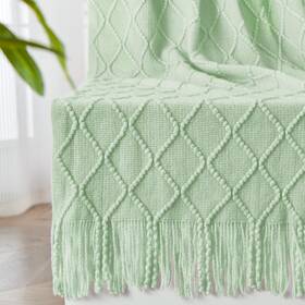 Inhand 706384350716 Knitted Throw Blanket For Couch And Bed Soft Living Room Home Decor K