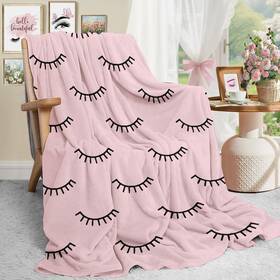 Hyt0102 Ivarunner Lash Blanket Blush Pink Coquette Back To School Throw Gifts For Women