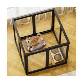 Jt-002-b8 Jalove 30 Inch H Clear Dog Playpen Acrylic Puppy Indoor 8 Pcs Easy Assem