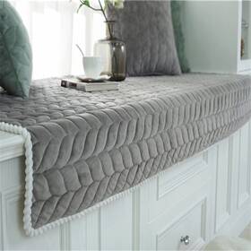 Jeogyong 965466315201 Thick Plush Bay Window Mat Non-slip Crystal Velvet Cushio