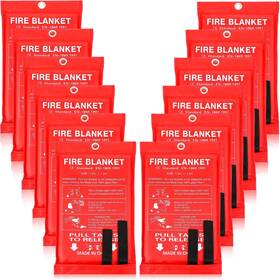 Ec-jerify-2573 Jerify 12 Pack Fire Blanket For Home Emergency 47 X Inch Kitc