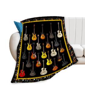 Jerkboo 915141546895 Guitar Throw Blanket - Soft Cozy Warm Fleece For Women And Men Lover