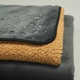 Jiaxing Abc Textile Co 240402tp06aigr Waterproof Reversible Blanket - Leakproof Furniture Single Black And Gold