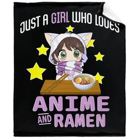 Jojizaio 532306358616 Microfiber Flannel Throw Blanket Just A Girl Who Loves Anime And Ramen Super