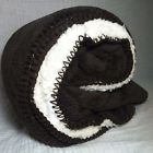 Jojo Modern Pets Soft Fleece Sherpa Pet Blanket Brown Off White Reversible 858927004270