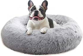 Smg-70 Jollyvogue Medium Calming Dog Bed 27 Inch Donut Cuddler Anti-anxiety Fluffy Faux Fur