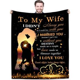 Hgqy3 Joyloce To My Wife Blanket From Husband For Super Soft Fleece Couples Throw Bl