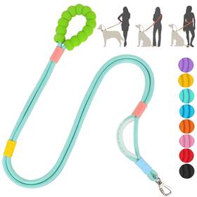 B0d83swrcb Jsxd 5ft Heavy Duty Double Handle Padded Dog Leash - Training And Walking