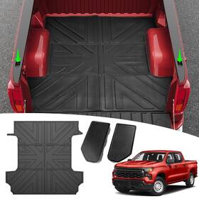 Cty238 Jtyzsm Bed Mat And Stake Pocket Covers For 2019-2024 Chevy Silverado/gmc Sierra 1500 5