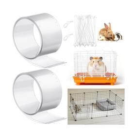 Km-231219-m Juexica 2 Pcs 82.7 X 4.5 Inch Guinea Pig Cage Liner Clear Cuttable ... Fast Ship