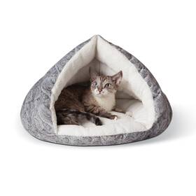 K&h Pet Products 655199634750 Self-warming Hut Bed Gray Small 18 X 19 Inches