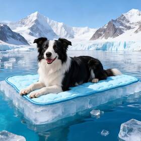 Kingglore Kg-dcm-001-m Dog Cooling Mat Double-sided With Fabric And Warm Flannel 35.4 Inch X 23