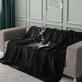Kissaz Regular-89867 Black Blanket Waterproof And Stain Proof Blankets For Bed Couch Sofa