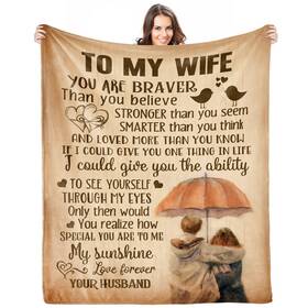 Kitdacnin 679969806406 For Wife From Husband - Customized Blanket With Love Letter To My Roman